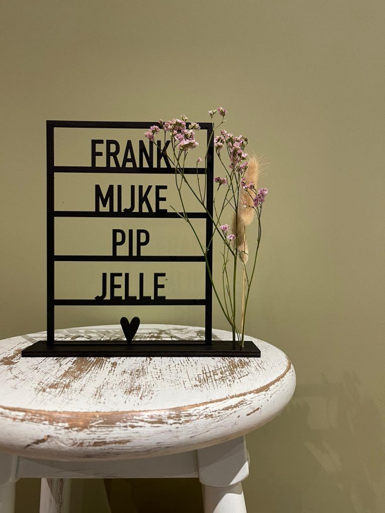 Window 16x22 mt bloemen Zwart