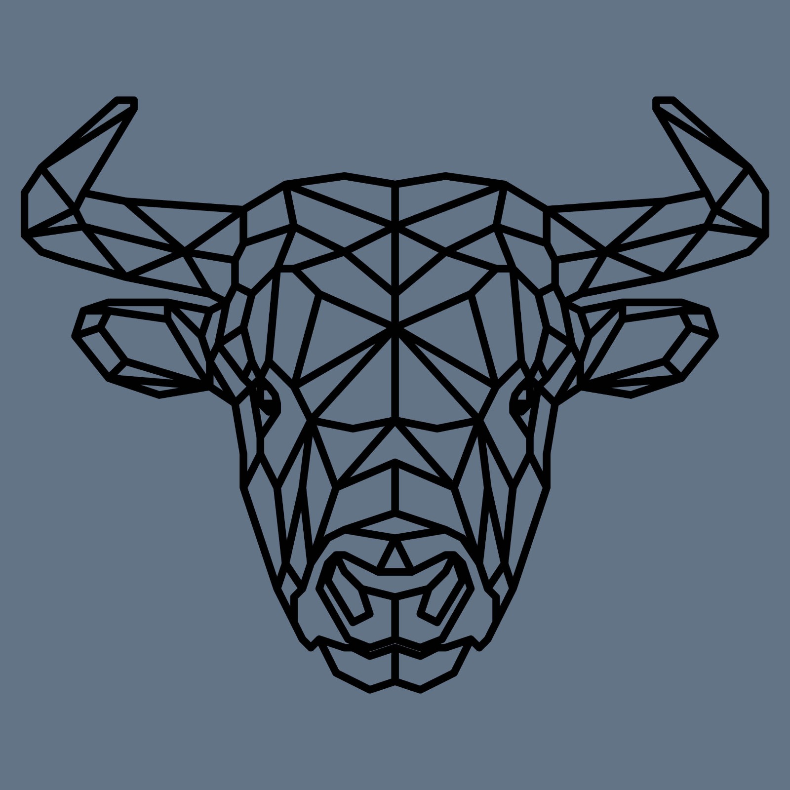 geometrisch vorm Hout Stier