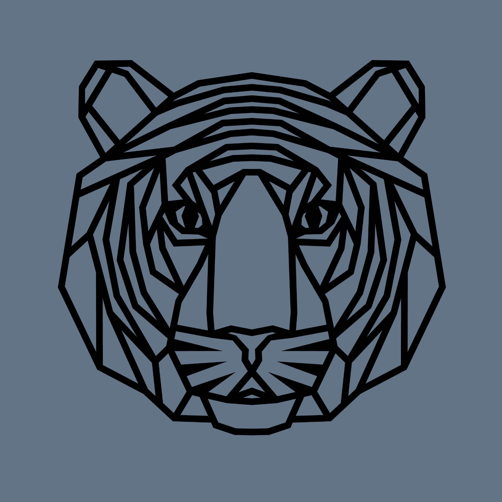 geometrisch vorm Hout Tijger