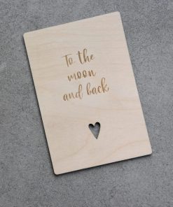 ansichtkaart van hout