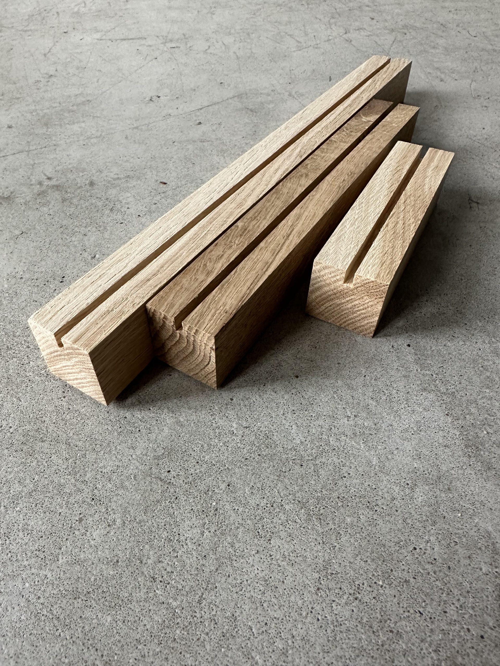 Eiken blok standaards (enkele groef)