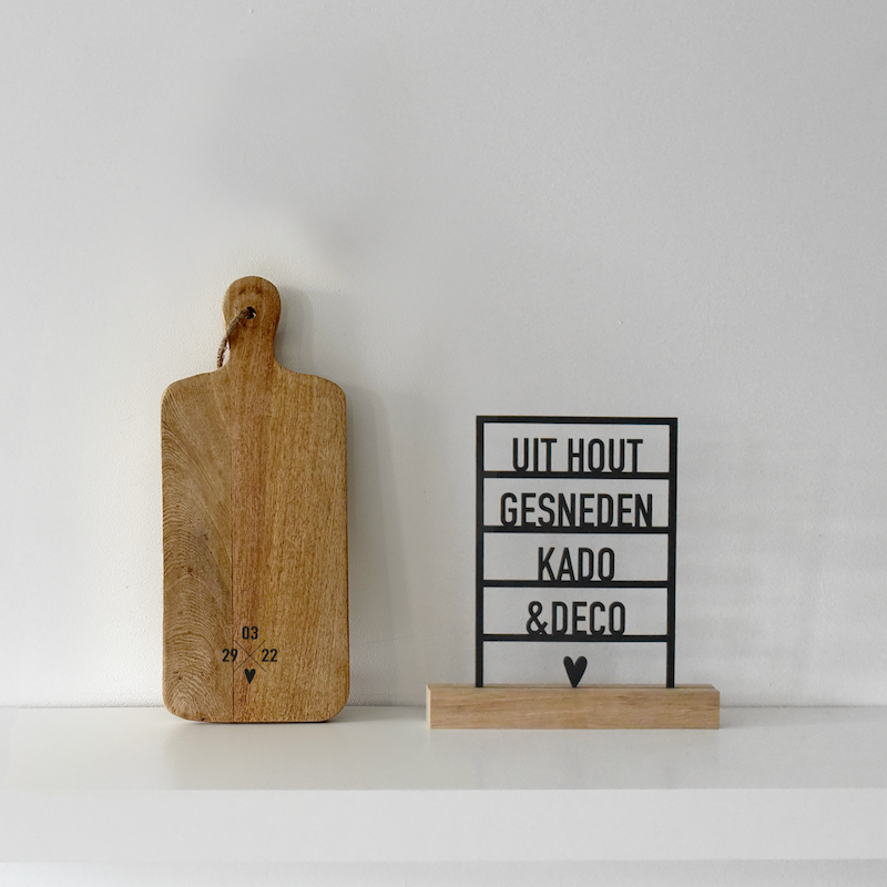 Tapasplank Rechthoek XS "Datums"