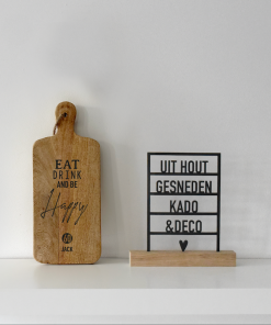 Tapasplank Rechthoek XS "Eat drink and"