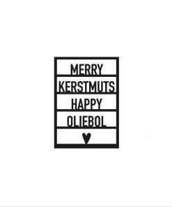Anischtkaart Merry christmas happy oliebol