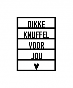 Ansichtkaart hout |Dikke knuffel voor jou