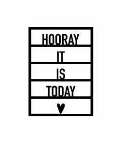 Ansichtkaart hout |Hooray it is today