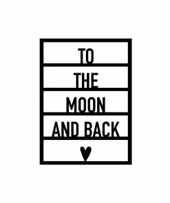 Ansichtkaart hout |To the moon and back