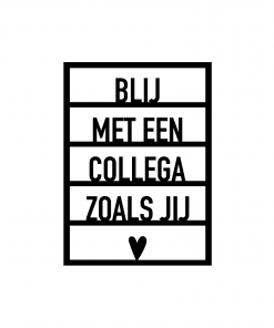 Ansichtkaart hout |Blij met een collega..