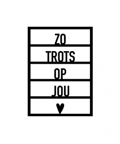 Ansichtkaart hout |Zo trots op jou