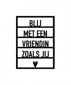 Ansichtkaart hout |Blij met een vriendin..