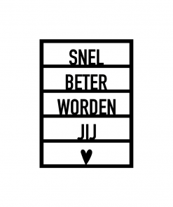 Ansichtkaart hout |Snel beter worden jij