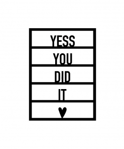 Ansichtkaart hout |Yes you did it