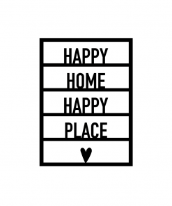 Ansichtkaart hout |Happy home..