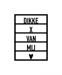 Ansichtkaart hout |Dikke X van mij