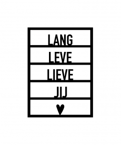 Ansichtkaart hout |Lang leve lieve jij