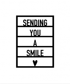 Ansichtkaart hout |Sending you a smile