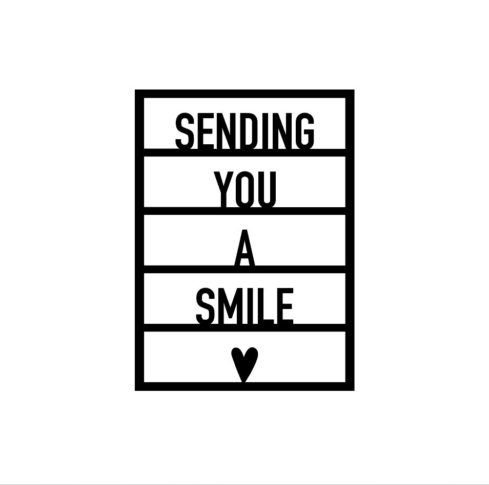 Ansichtkaart hout |Sending you a smile