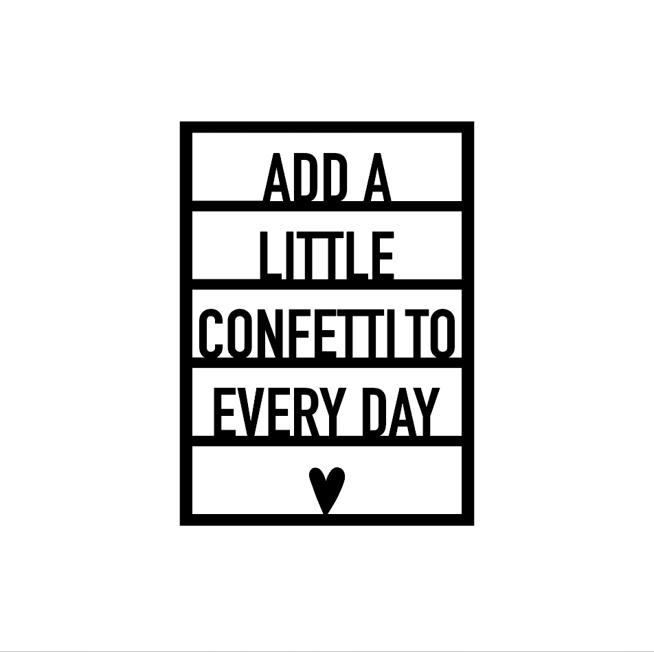 Ansichtkaart hout | Add a little confetti..