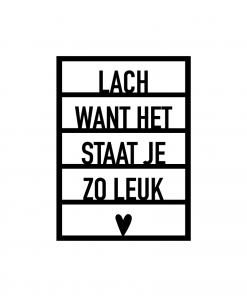 Ansichtkaart hout | Lach want het staat je zo leuk