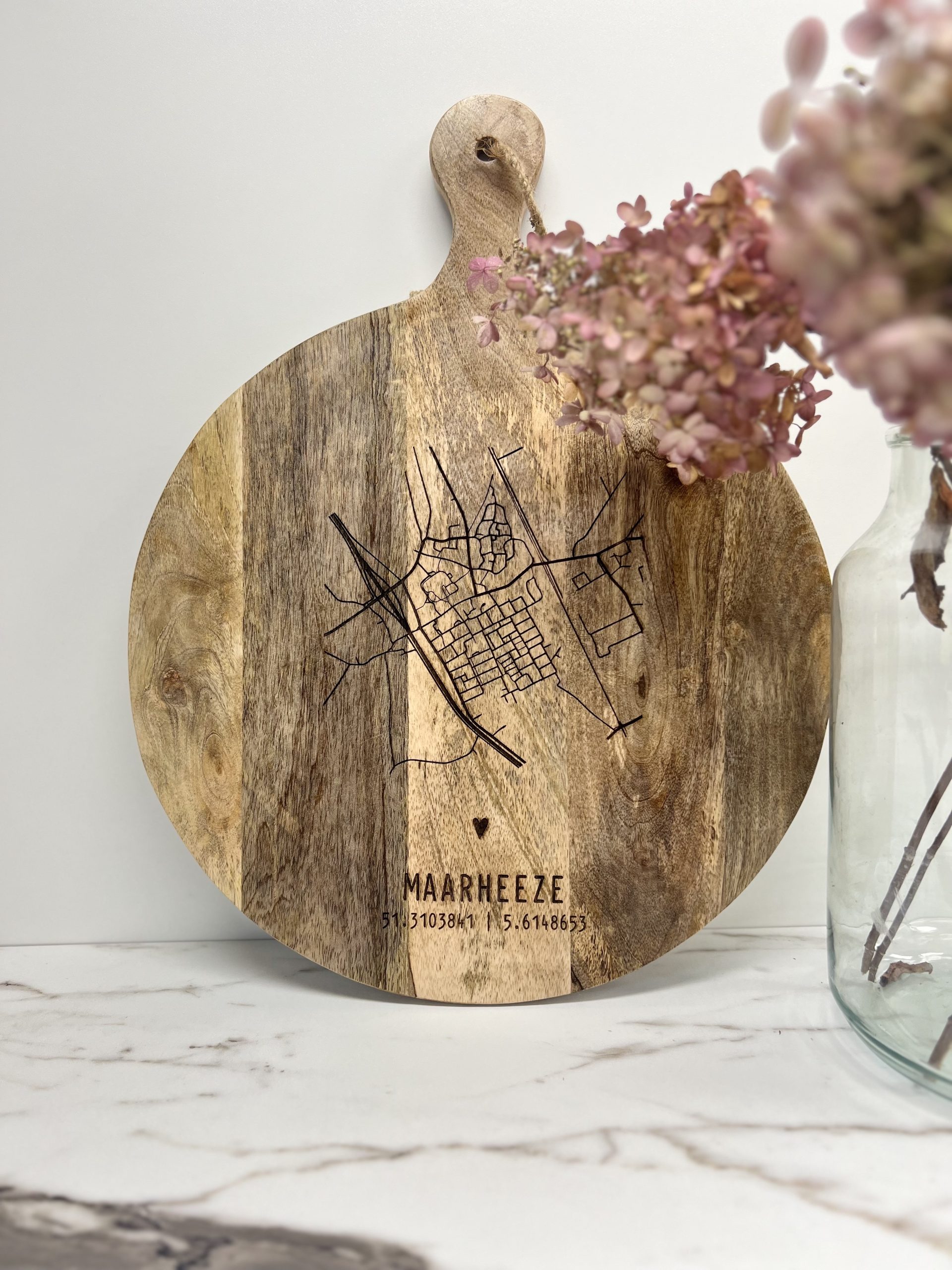 Tapasplank Rond 40cm "Plattegrond" - Afbeelding 2