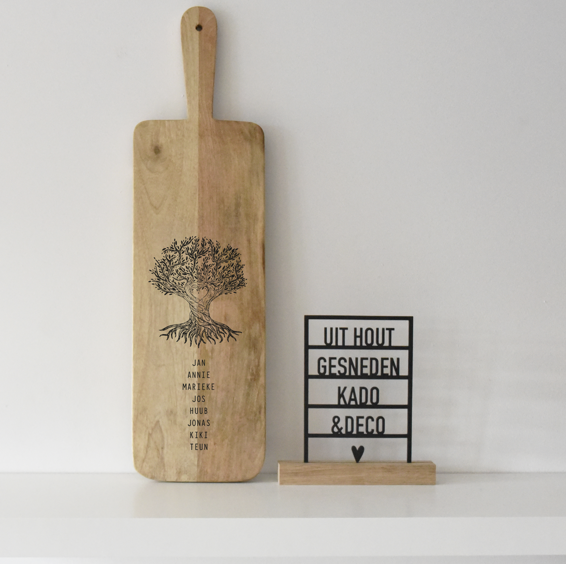 Tapasplank rechthoekig M "Stamboom"