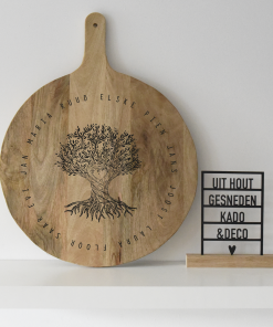 Tapasplank Rond 50cm "Stamboom"