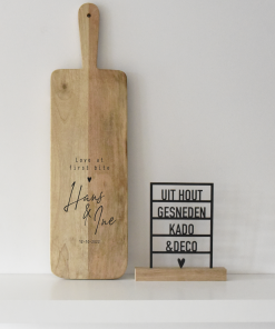 Tapasplank rechthoekig M  "Love at first bites namen"