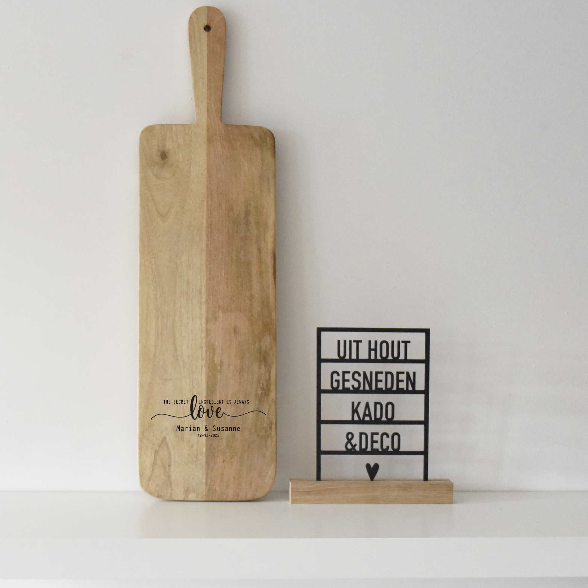 Tapasplank rechthoekig M "Love Ingredients"