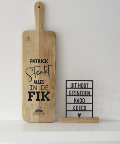 Tapasplank rechthoek M  "Steakt alles in de fik"