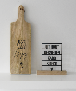 Tapasplank rechthoekig S  "Eat drink and.."