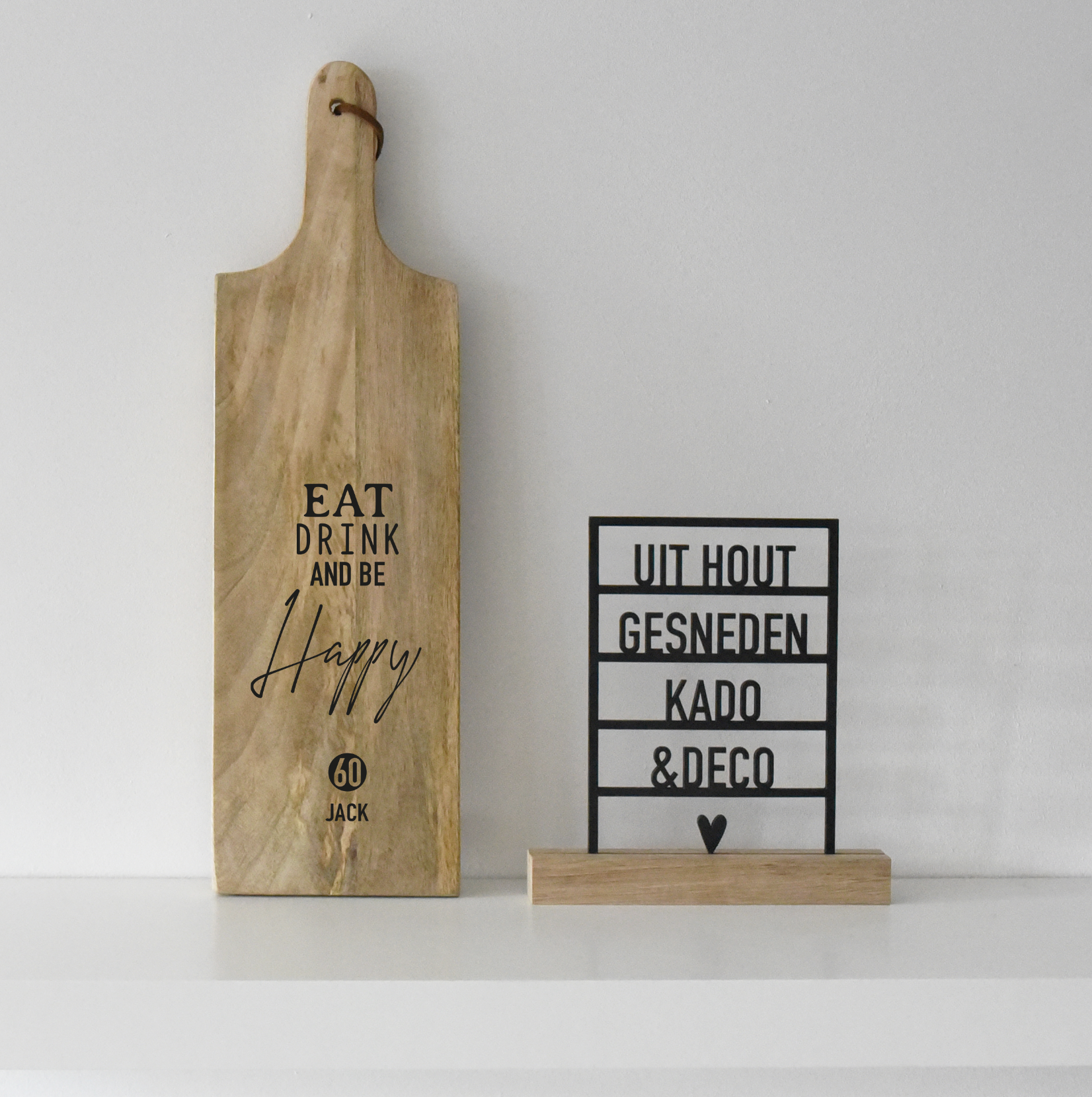 Tapasplank rechthoekig S "Eat drink and.."