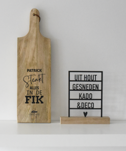 Tapasplank rechthoekig S  "STEAKT alles in de fik"