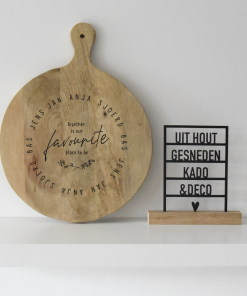 Tapasplank Rond 40cm Together is our.. (met datums of namen)