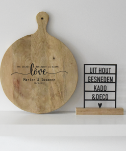 Tapasplank Rond 40cm "Love Ingredients"
