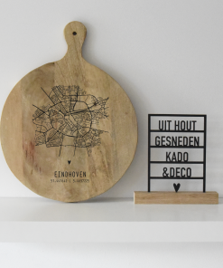Tapasplank Rond 40cm "Plattegrond"
