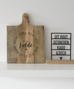 Tapasplank Vierkant  M  "Niks dan liefde"