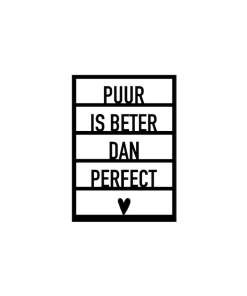 Ansichtkaart hout | Puur is beter dan perfect