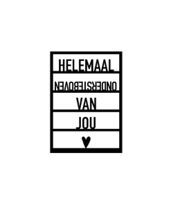 Ansichtkaart hout | Helemaal ondersteboven van jou