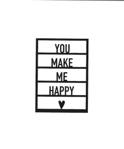 Ansichtkaart hout | You make me happy