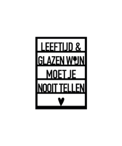 Ansichtkaart hout | Leeftijd & glazen wijn