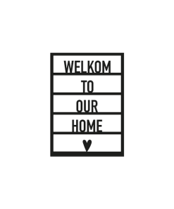 Ansichtkaart hout | Welkom to our home