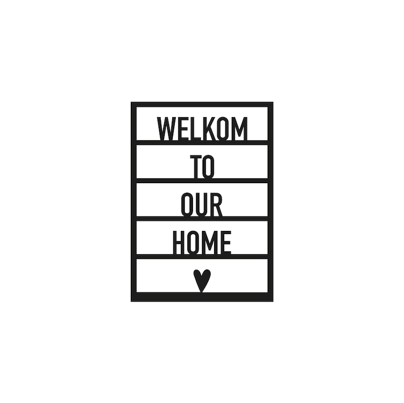 Ansichtkaart hout | Welkom to our home