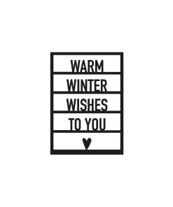 Ansichtkaart warm winter wishes to you