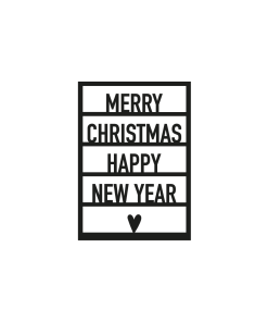 Ansichtkaart Merry Christmas Happy new year