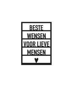 Ansichtkaart Beste wensen voor lieve mensen