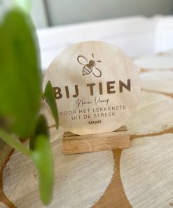 Cirkel met tekst "Eigen ontwerp"