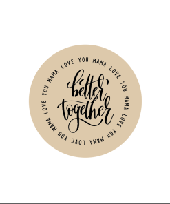 Cirkel met tekst "Better Together"