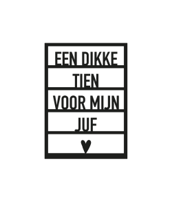 Element raam "Dikke tien voor mijn juf/meester