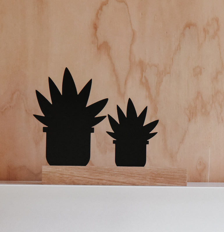 Houten plant 1 - Afbeelding 2