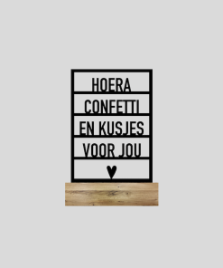 Hoera confetti en kusjes voor jou (Kant-en-klaar)